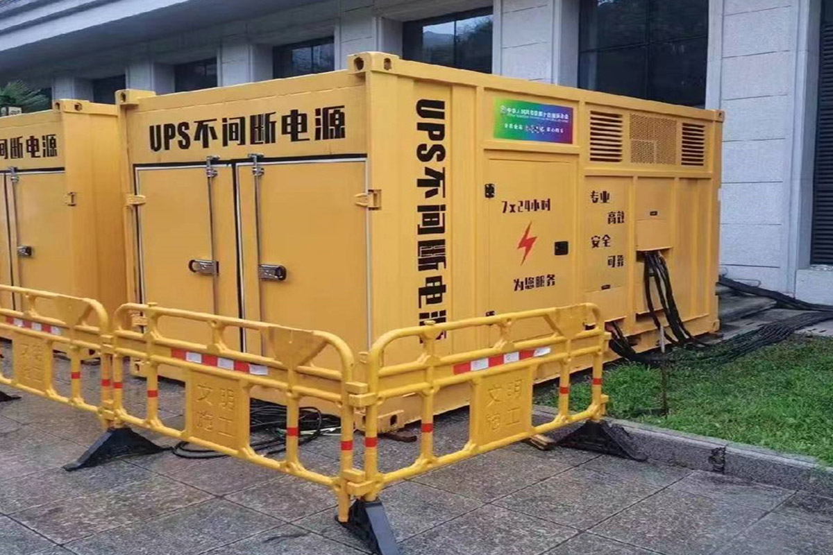 白银发电机租赁施工现场