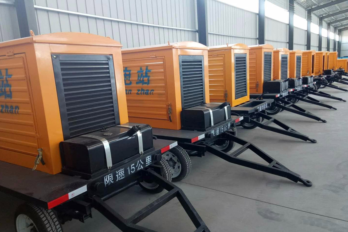 白银发电机租赁施工现场